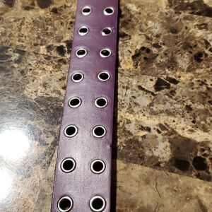 1.5 inch wide purple riveted belt